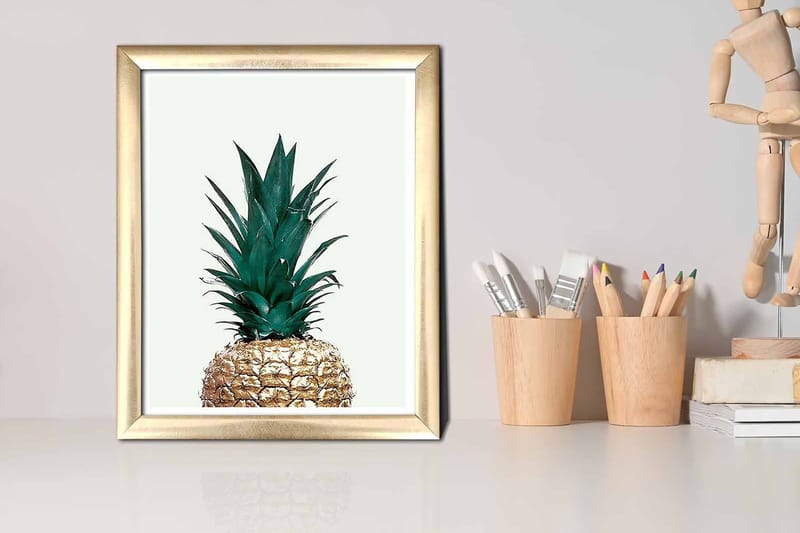 Bilde Floral med Ramme Flerfarget - 22,3x52,8 cm - Innredning - Bilder & kunst