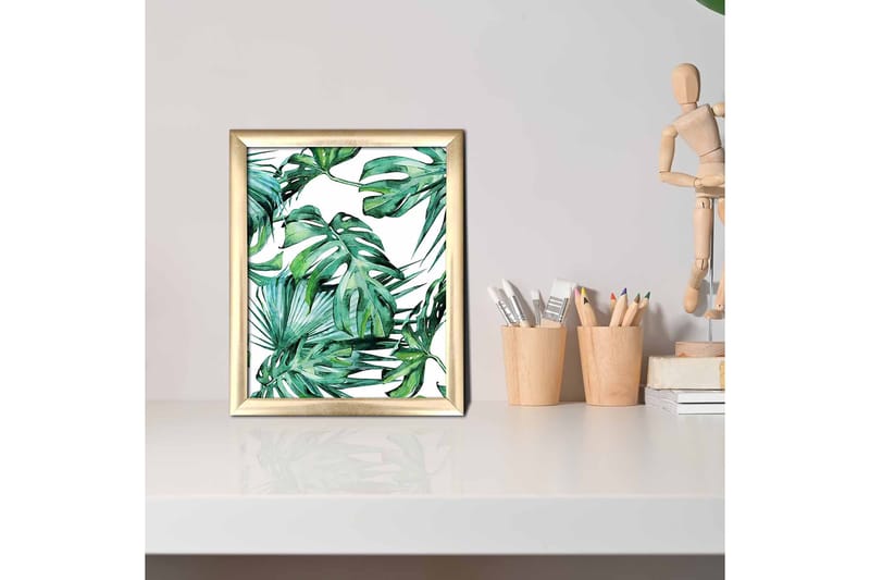 Bilde Floral med Ramme Flerfarget - 22,3x52,8 cm - Innredning - Bilder & kunst