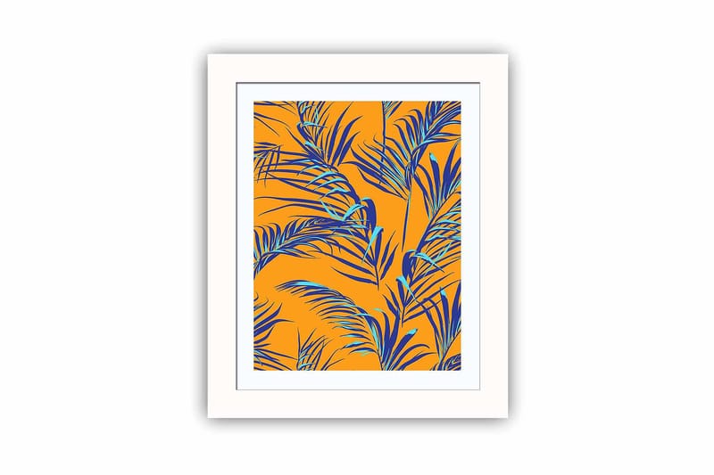 Bilde Floral med Ramme Flerfarget - 22,3x52,8 cm - Innredning - Bilder & kunst