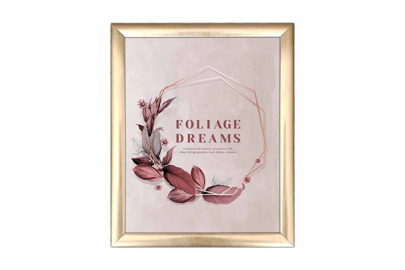 Bilde Floral med Ramme Flerfarget - 22,3x52,8 cm - Innredning - Bilder & kunst