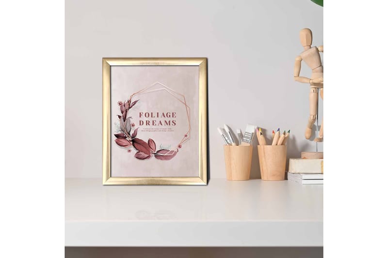 Bilde Floral med Ramme Flerfarget - 22,3x52,8 cm - Innredning - Bilder & kunst