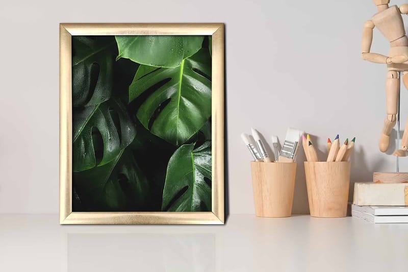 Bilde Floral med Ramme Flerfarget - 22,3x52,8 cm - Innredning - Bilder & kunst