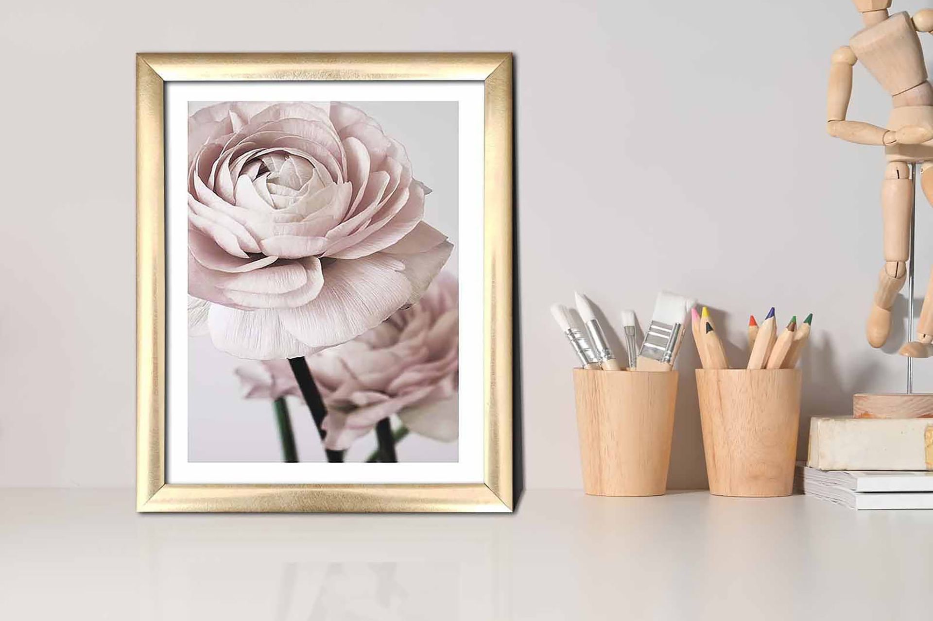 Bilde Floral med Ramme Flerfarget - 22,3x52,8 cm - Innredning - Bilder & kunst
