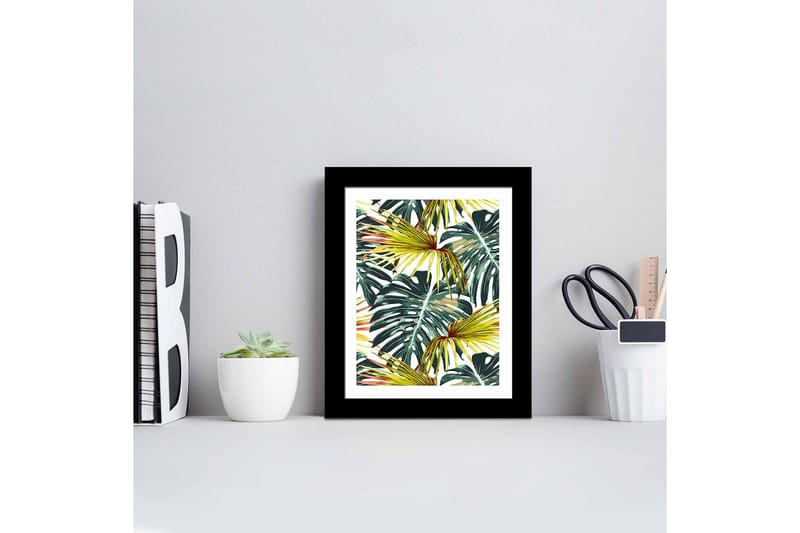 Bilde Floral med Ramme Flerfarget - 22,3x52,8 cm - Innredning - Bilder & kunst