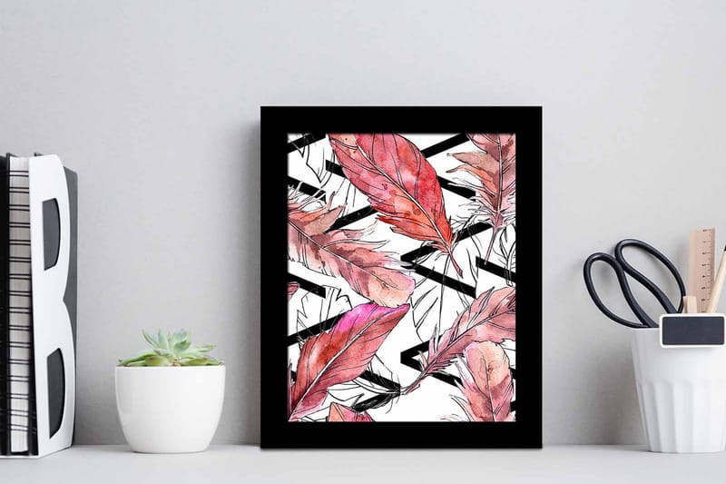 Bilde Floral med Ramme Flerfarget - 22,3x52,8 cm - Innredning - Bilder & kunst