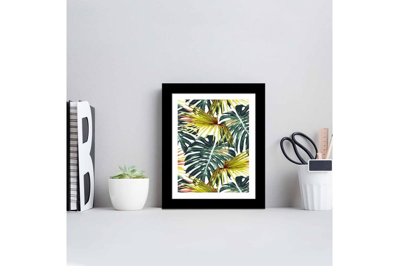 Bilde Floral med Ramme Flerfarget - 22,3x52,8 cm - Innredning - Bilder & kunst