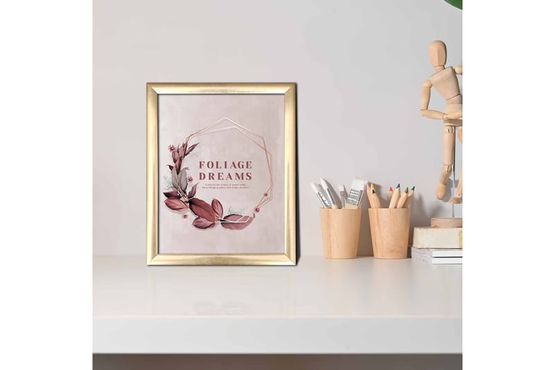 Bilde Floral med Ramme Flerfarget - 22,3x52,8 cm - Innredning - Bilder & kunst