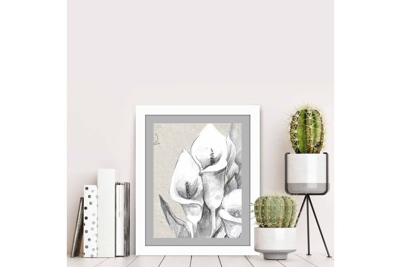 Bilde Floral med Ramme Flerfarget - 22,3x52,8 cm - Innredning - Bilder & kunst