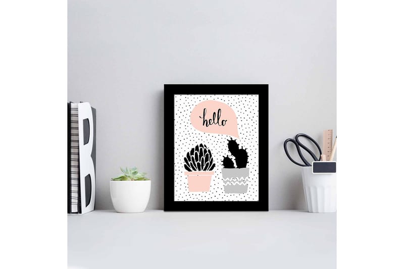 Bilde Floral med Ramme Flerfarget - 22,3x52,8 cm - Innredning - Bilder & kunst