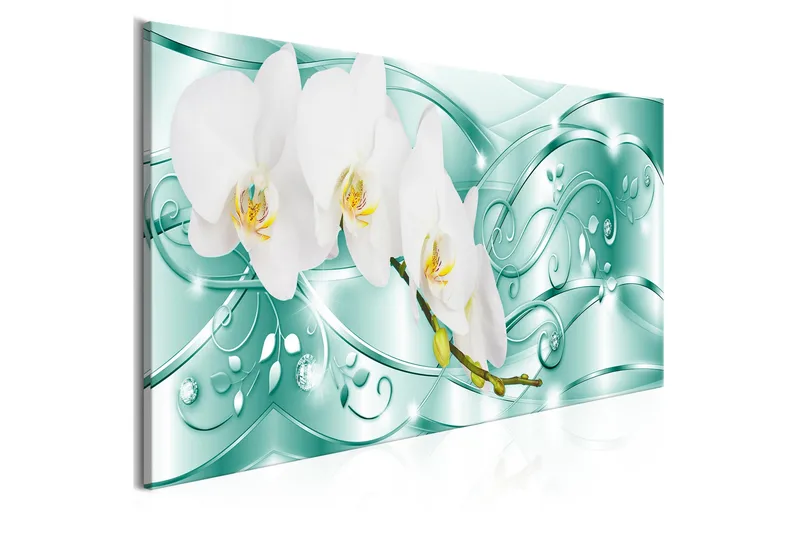 Bilde Flowering 1 Part Narrow Green 150x50, Artgeist sp. z o. o.