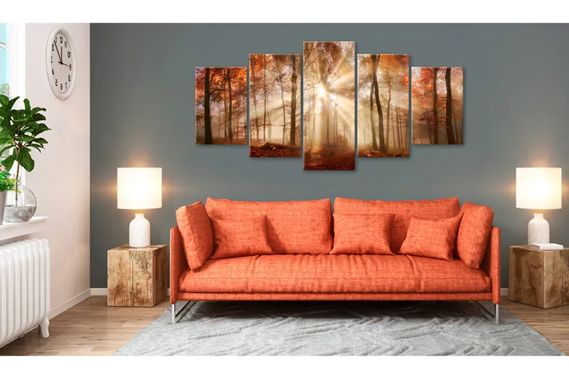 Bilde Forest Fog 100x50 - Artgeist sp. z o. o. - Innredning - Bilder & kunst - Lerretsbilder