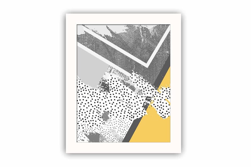 Bilde Geometric med Ramme Flerfarget - 22,3x52,8 cm - Innredning - Bilder & kunst