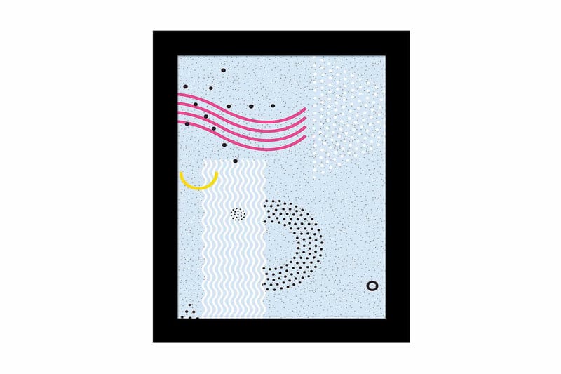 Bilde Geometric med Ramme Flerfarget - 22,3x52,8 cm - Innredning - Bilder & kunst