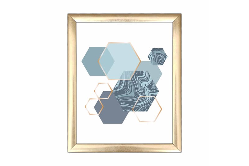 Bilde Geometrical med Ramme Flerfarget - 22,3x52,8 cm - Innredning - Bilder & kunst