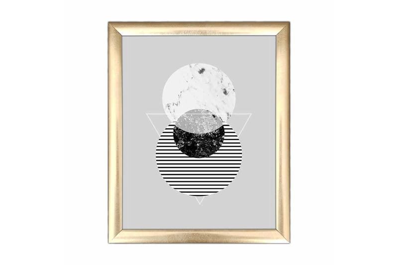 Bilde Geometrical med Ramme Flerfarget, 22,3x52,8 cm