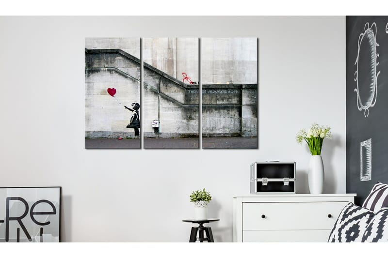 Bilde Girl With A Balloon By Banksy 90x60 - Artgeist sp. z o. o. - Innredning - Bilder & kunst - Lerretsbilder