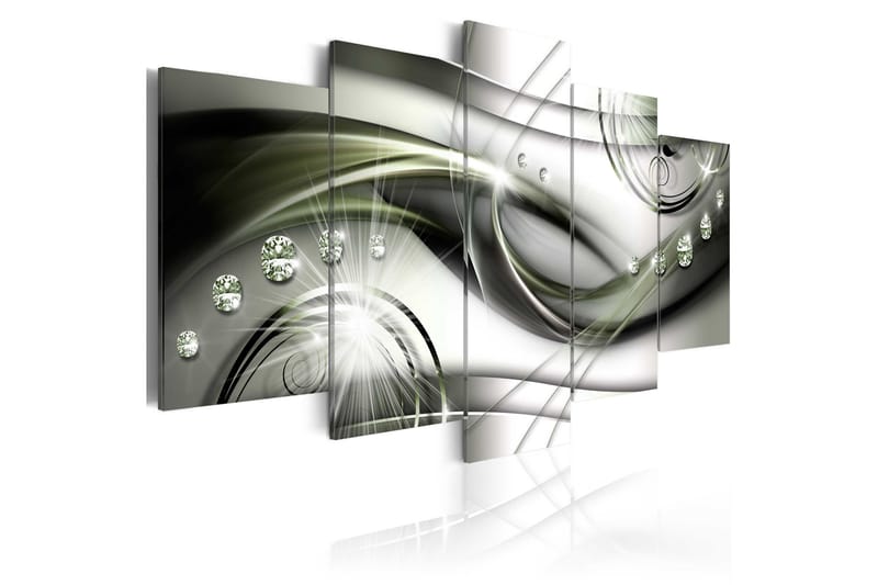 Bilde Glowing Green Wave 100x50, Artgeist sp. z o. o.