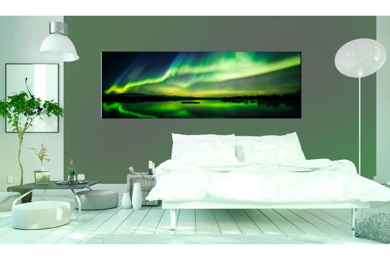 Bilde Green Sky 135x45 - Artgeist sp. z o. o. - Innredning - Bilder & kunst - Lerretsbilder