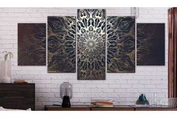 Bilde Hypnosis 5 Parts Brown Wide 200x100 - Artgeist sp. z o. o. - Innredning - Bilder & kunst - Lerretsbilder