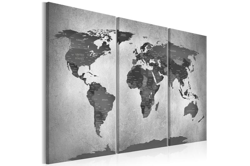 Bilde Map On Concrete 3 Parts 90x60, Artgeist sp. z o. o.