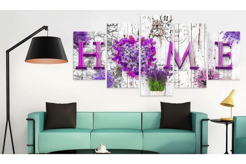 Bilde Mauve Asylum 100x50 - Artgeist sp. z o. o. - Innredning - Bilder & kunst - Lerretsbilder