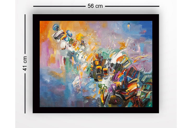 Bilde med Ramme Flerfarget - 44x15 cm - Innredning - Bilder & kunst