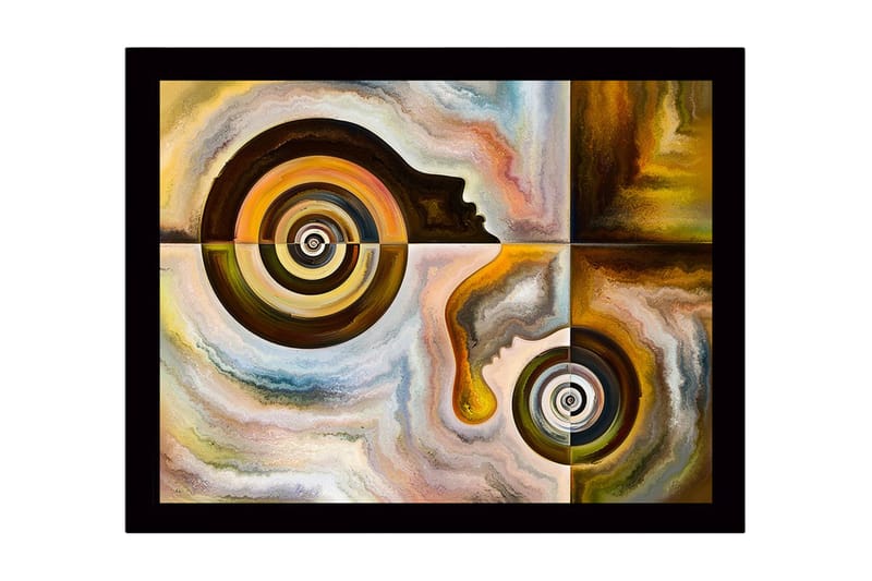 Bilde med Ramme Flerfarget - 44x15 cm - Innredning - Bilder & kunst