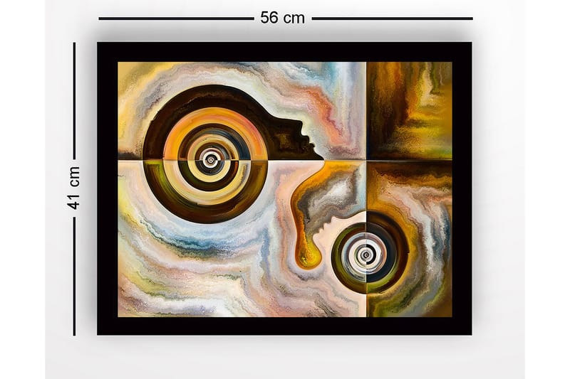 Bilde med Ramme Flerfarget - 44x15 cm - Innredning - Bilder & kunst
