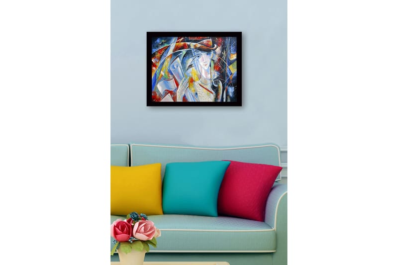 Bilde med Ramme Flerfarget - 44x15 cm - Innredning - Bilder & kunst