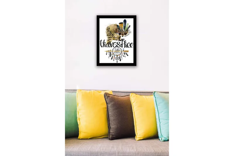 Bilde med Ramme Flerfarget - 44x15 cm - Innredning - Bilder & kunst