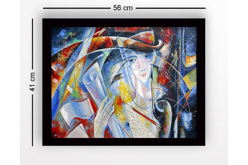 Bilde med Ramme Flerfarget - 44x15 cm - Innredning - Bilder & kunst