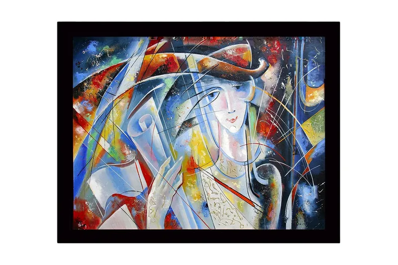 Bilde med Ramme Flerfarget, 44x15 cm