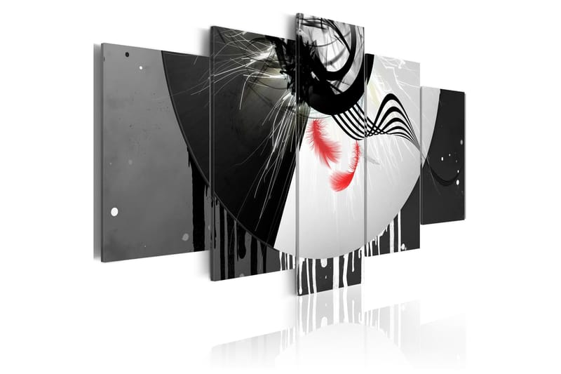 Bilde Metal With Red Accents 200x100, Artgeist sp. z o. o.