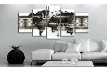 Bilde Metal World Map Ii 100x50 - Artgeist sp. z o. o. - Innredning - Bilder & kunst - Lerretsbilder