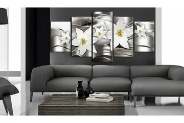 Bilde Mysterious Lilies 200x100 - Artgeist sp. z o. o. - Innredning - Bilder & kunst - Lerretsbilder