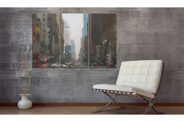 Bilde Rainy City Behind The Glass 60x40 - Artgeist sp. z o. o. - Innredning - Bilder & kunst - Lerretsbilder