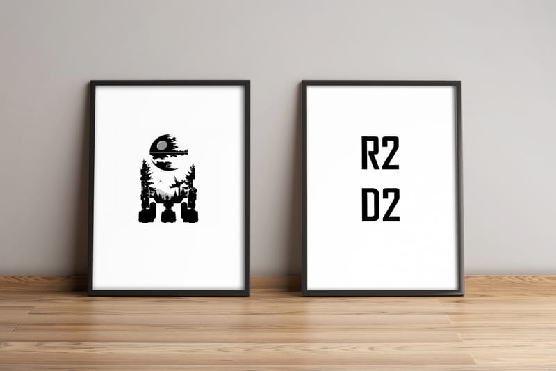 Bilde Sayings med Ramme 2-pk Flerfarget - 33x65 cm - Innredning - Bilder & kunst