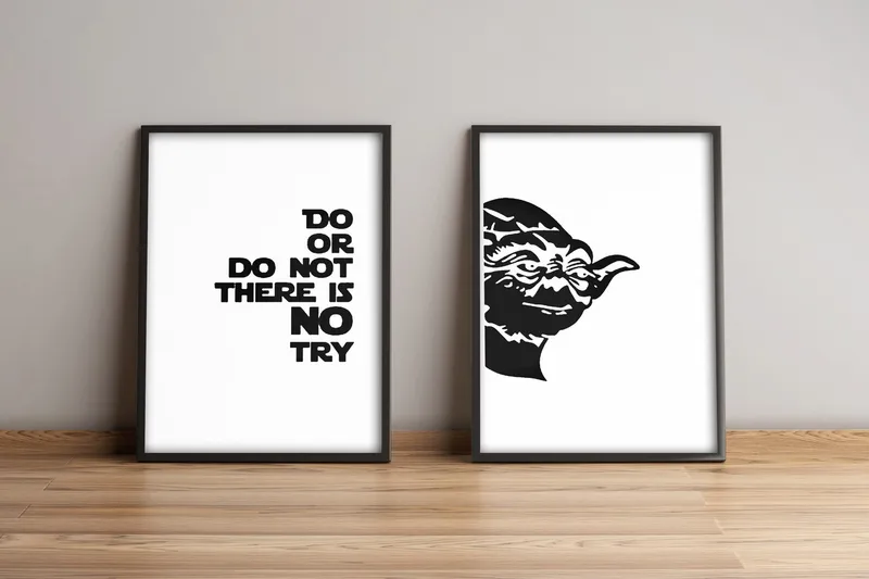 Bilde Sayings med Ramme 2-pk Flerfarget - 33x65 cm - Innredning - Bilder & kunst