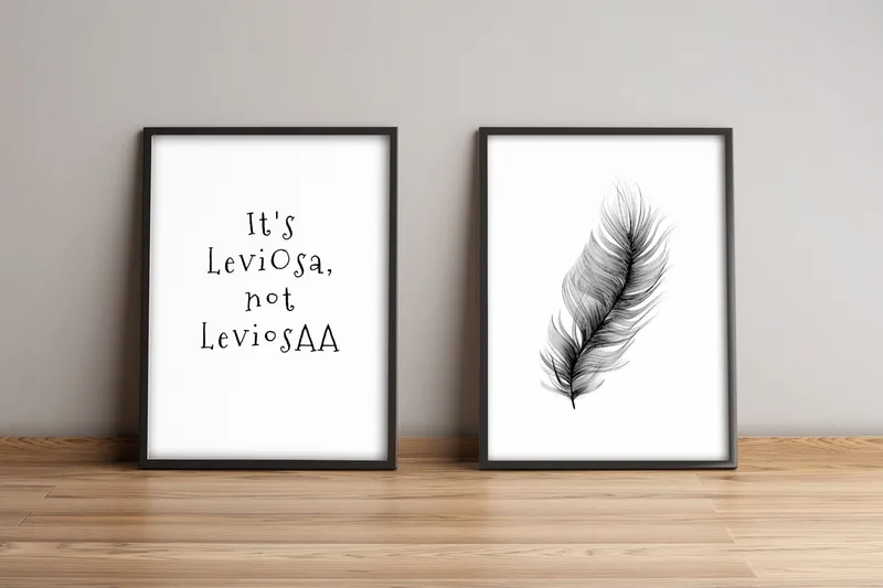 Bilde Sayings med Ramme 2-pk Flerfarget, 33x65 cm