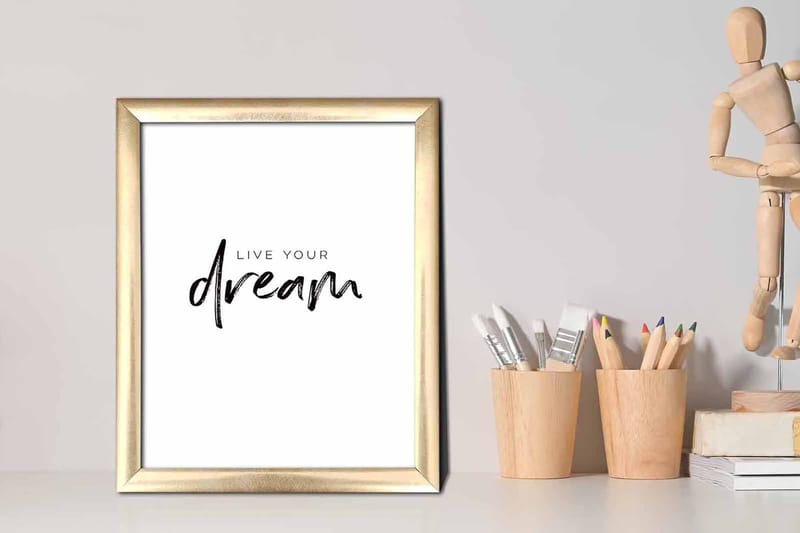 Bilde Sayings med Ramme Flerfarget - 22,3x52,8 cm - Innredning - Bilder & kunst