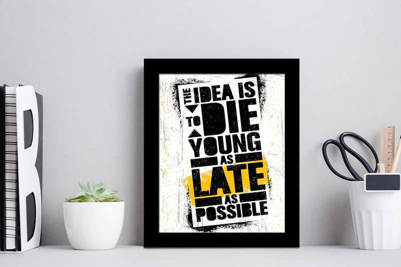 Bilde Sayings med Ramme Flerfarget - 22,3x52,8 cm - Innredning - Bilder & kunst