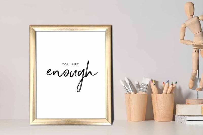 Bilde Sayings med Ramme Flerfarget - 22,3x52,8 cm - Innredning - Bilder & kunst