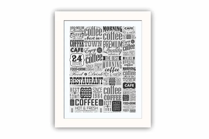 Bilde Sayings med Ramme Flerfarget, 22,3x52,8 cm