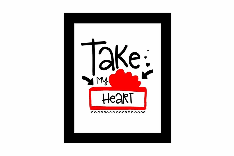 Bilde Sayings med Ramme Flerfarget, 22,3x52,8 cm