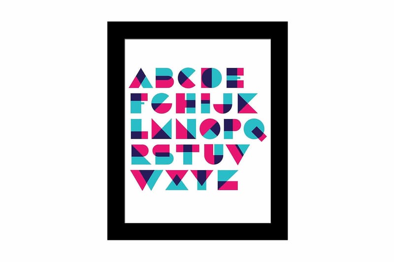 Bilde Sayings med Ramme Flerfarget, 22,3x52,8 cm