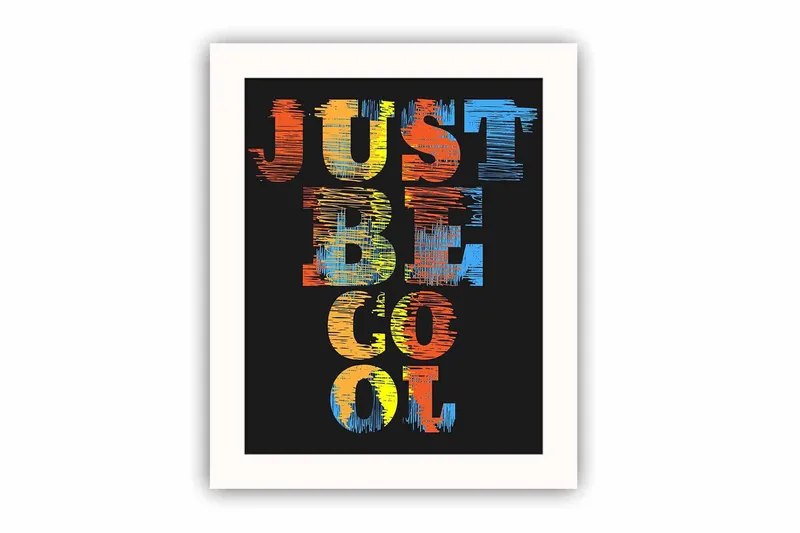 Bilde Sayings med Ramme Flerfarget, 22,3x52,8 cm