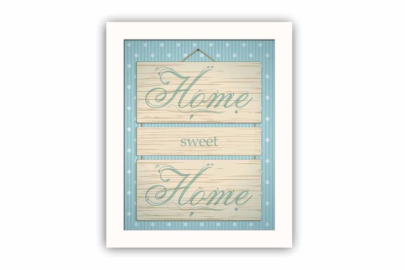 Bilde Sayings med Ramme Flerfarget, 22,3x52,8 cm