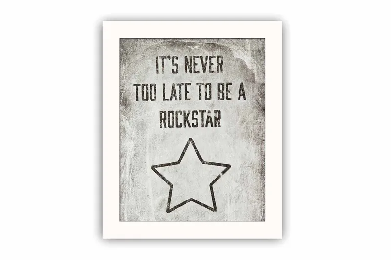 Bilde Sayings med Ramme Flerfarget, 22,3x52,8 cm