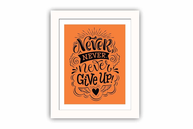 Bilde Sayings med Ramme Flerfarget, 22,3x52,8 cm