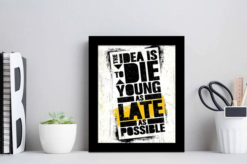 Bilde Sayings med Ramme Flerfarget - 22,3x52,8 cm - Innredning - Bilder & kunst